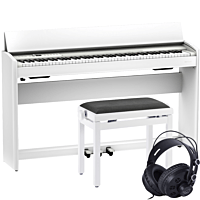 Roland F-701 Hvit Digital Piano Pakkeløsning