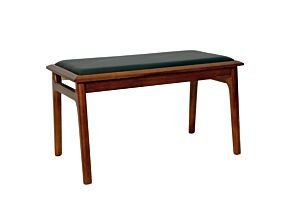 Sonora B Walnut Bench (Black Seat)