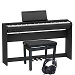 Roland FP-30X Black Complete Setup with Stand, Bench and Headphones