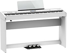 Roland FP-60X White Digital Piano with Complete Setup (KSC-72 + KPD-90)