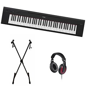 Yamaha NP-35 Svart + X-Stativ + Hörlurar