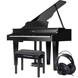 Roland GP-607 Blank Svart Digitalflygel Paket