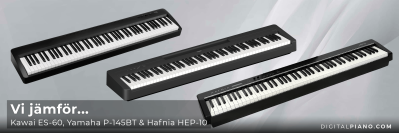 Vi jämför Yamaha P-145BT, Hafnia HEP-10 & Kawai ES-60