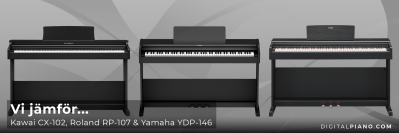Vi jämför Kawai CX-102, Roland RP-107 & Yamaha YDP-146
