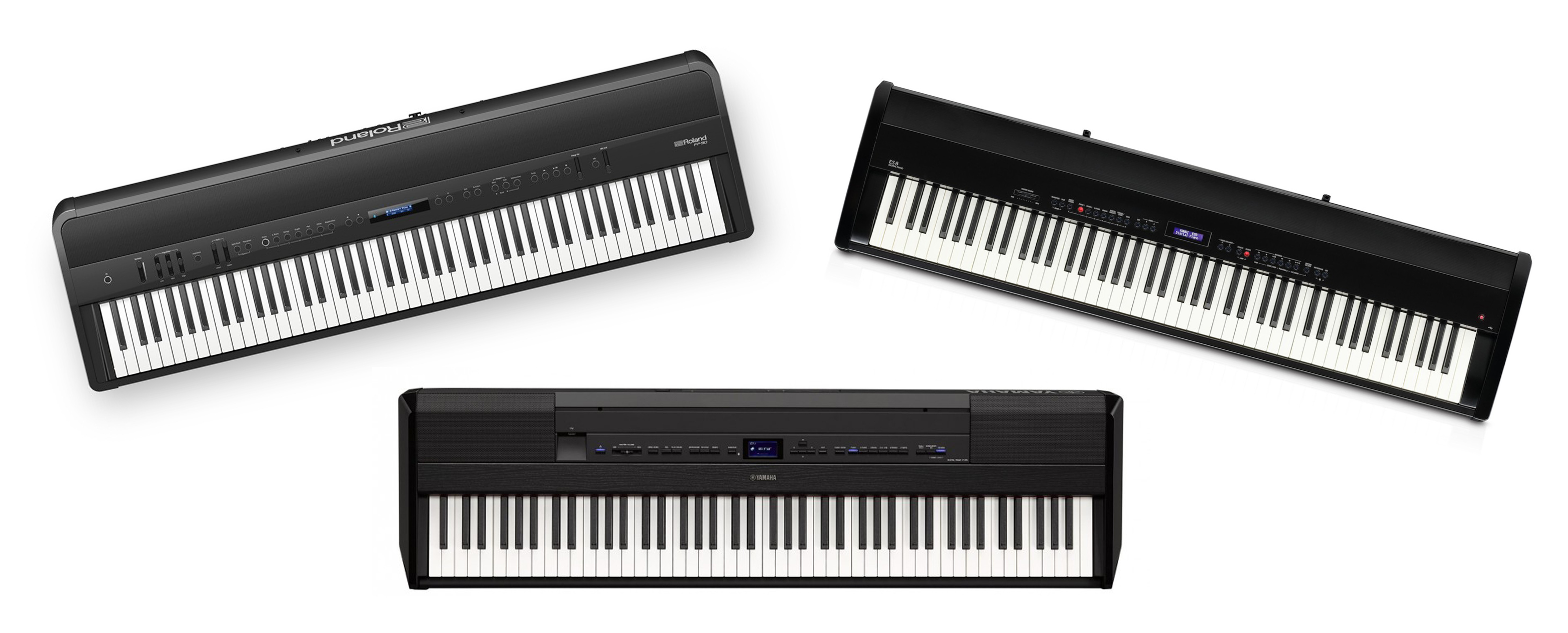 Roland FP-90, Yamaha P-515 och Kawai ES-8 Stage Pianon jämförelse